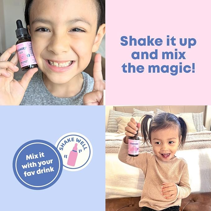 Magnesium Citrate Liquid & Magnesium Glycinate for Kids - Sugar Gluten Free Magnesium for Kids - Liquid Magnesium Blend with L Theanine for Kids & Chamomile Magnesium Kids Supplement for Kids & Teens