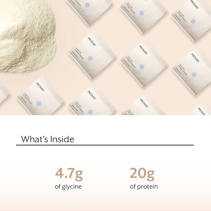 Promix Collagen Peptides, Unflavored - 5lb Bulk - Hydrolyzed Collagen Protein Promotes Healthy Skin, Bones, Joints & Recovery Support - Add to Shakes, Smoothies, Beverages & Baking recipes