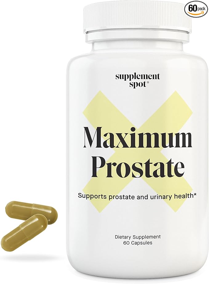 Maximum Prostate Supplements for Men – 600 mg Beta Sitosterol & 100 mg DIM Supplement Per Serving – Prostate Health Supplements for Men for Prostate Support & Bladder Control (60 Caps)