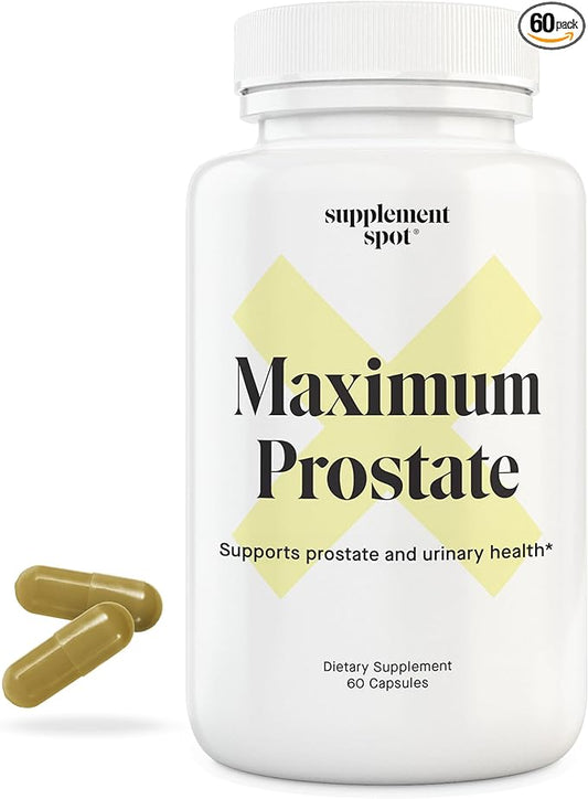 Maximum Prostate Supplements for Men – 600 mg Beta Sitosterol & 100 mg DIM Supplement Per Serving – Prostate Health Supplements for Men for Prostate Support & Bladder Control (60 Caps)