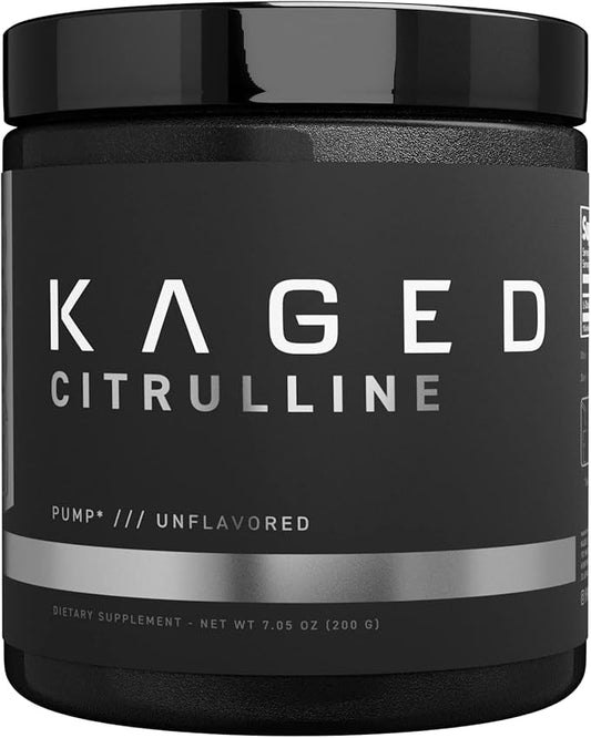 Kaged Premium L-Citrulline Powder | Unflavored | Enhance Muscle Pumps | Improve Muscle Vascularity | Nitric Oxide Booster | 100 Servings