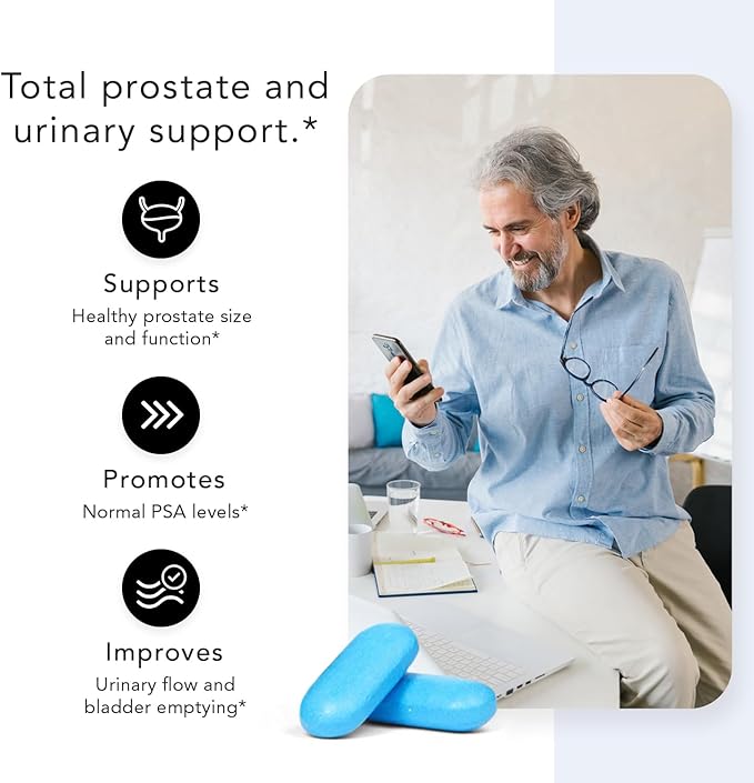 Prostate Plus Prostate Supplements for Men - 60Ct, Saw Palmetto, Quercetin, Bromelain, Lycopene, Stinging Nettle, Prostate Health Support