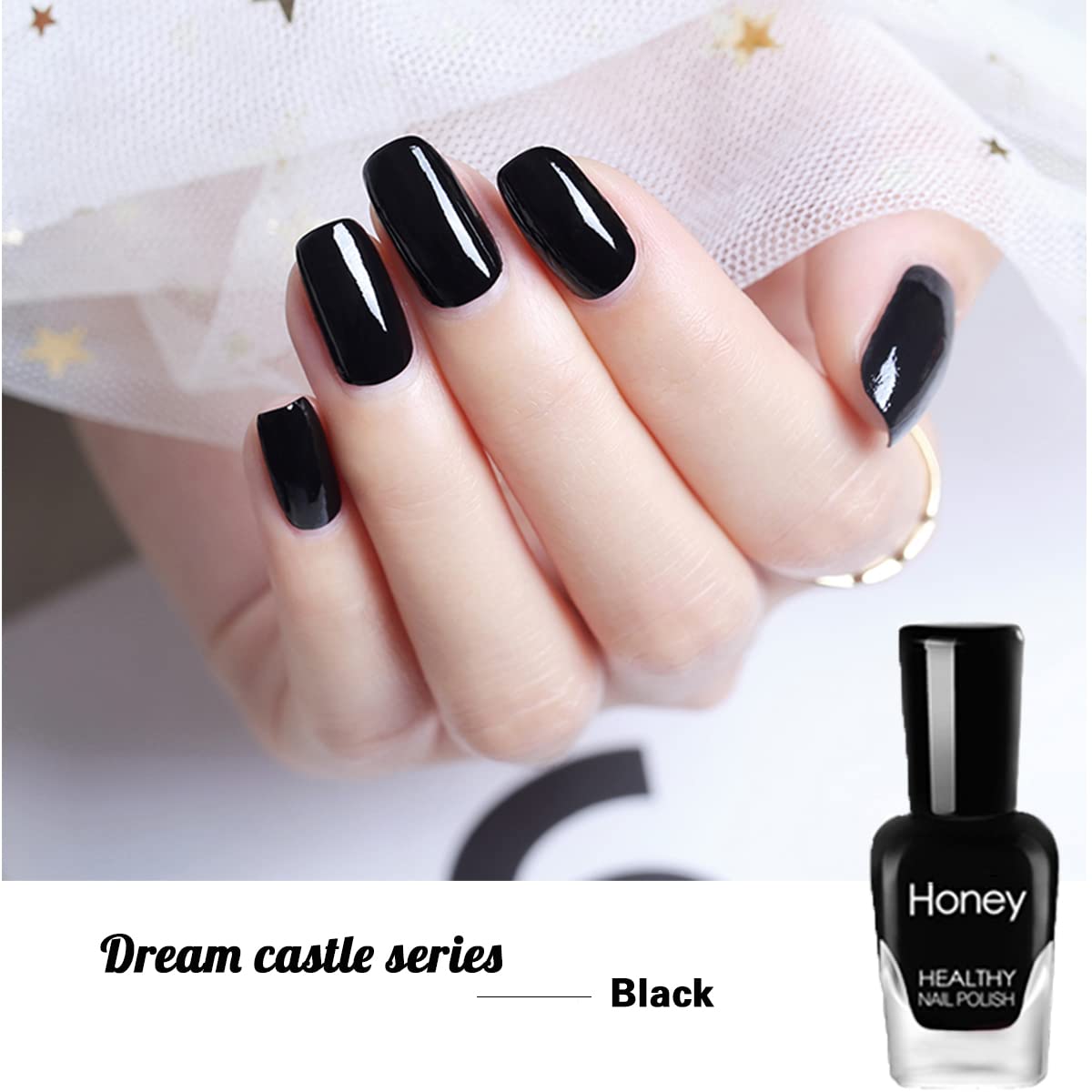 Non Toxic Nail Polish Set, Easy Peel Off and Fast Dry NailPolish Set for Pack, Eco Friendly & Organic Water Based Nail Polish for Women,Teens (6 Bottles)