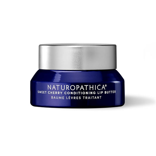 Naturopathica Sweet Cherry Conditioning Lip Butter, Natural Lip Balm for Soft, Full Lips, Antioxidant Rich Lip Moisturizer for Men and Women, 0.5 fl oz
