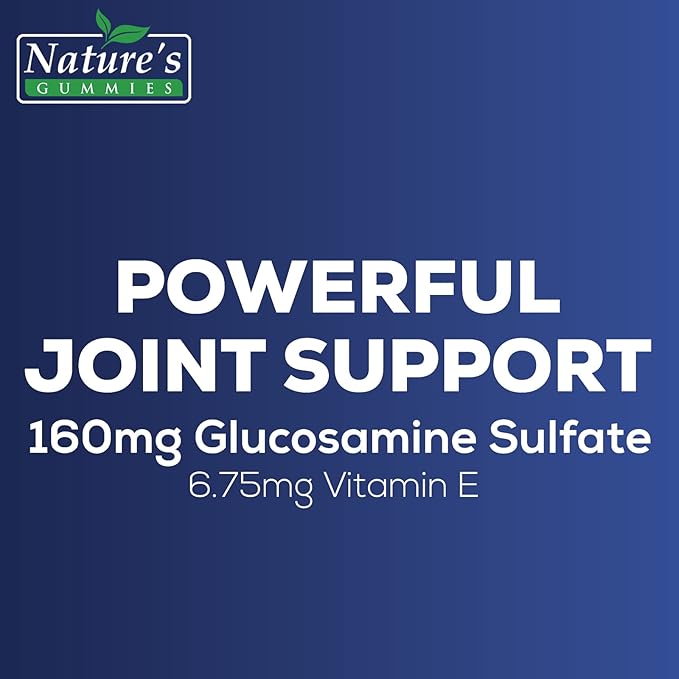 Joint Support Supplement - Extra Strength Glucosamine Joint Support Gummy - Joint Health Support & Flexibility for Back, Knees, & Hands - Vitamin E for Immune Support for Women & Men - 120 Gummies
