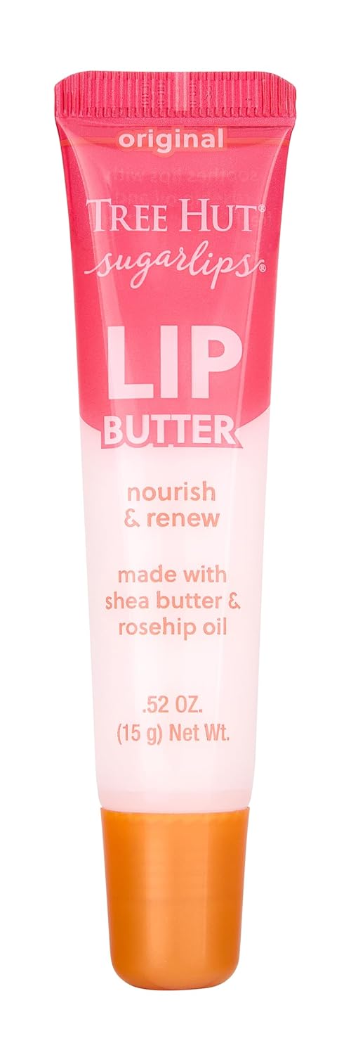 Tree Hut Sugarlips Original Lip Butter | Lock in Moisture & Nourish Skin for Full, Hydrated Lips | Essential Lip Care | 0.52 fl oz.