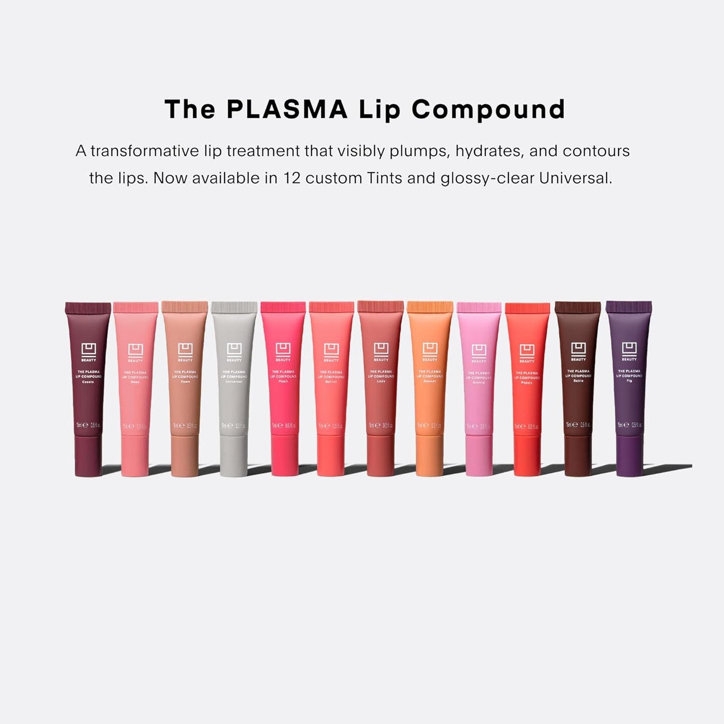 U Beauty The PLASMA Tinted Lip Compound - Anti-Aging & Anti-Wrinkle Lip Gloss, Hyaluronic Acid, Shea Butter & Peptides for Hydration & Plumping, Fawn - 15 mL