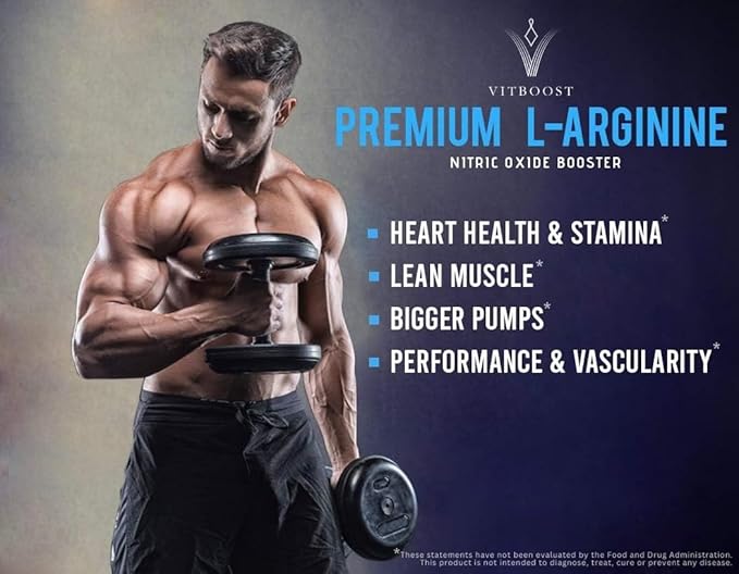 Extra Strength L Arginine Capsule 1500mg - Nitric Oxide Supplements for Stamina, Muscle, Vascularity & Energy - Powerful NO Booster with L-Arginine, L-Citrulline & Essential Amino Acids