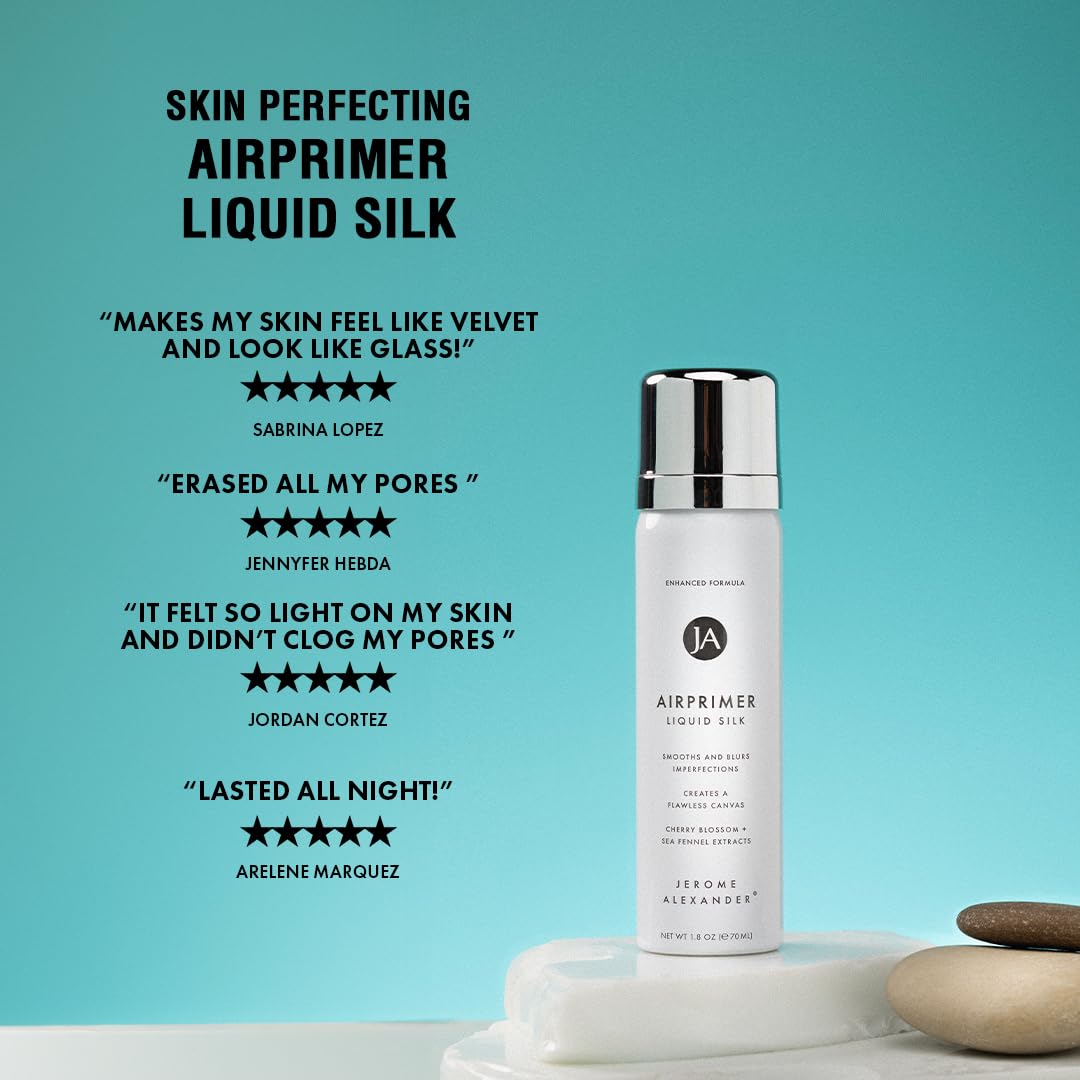 MagicMinerals LiquidSilk Air Primer by Jerome Alexander, Spray Formula Smoothes Skin & Minimizes Appearance of Pores for Flawless Makeup Application