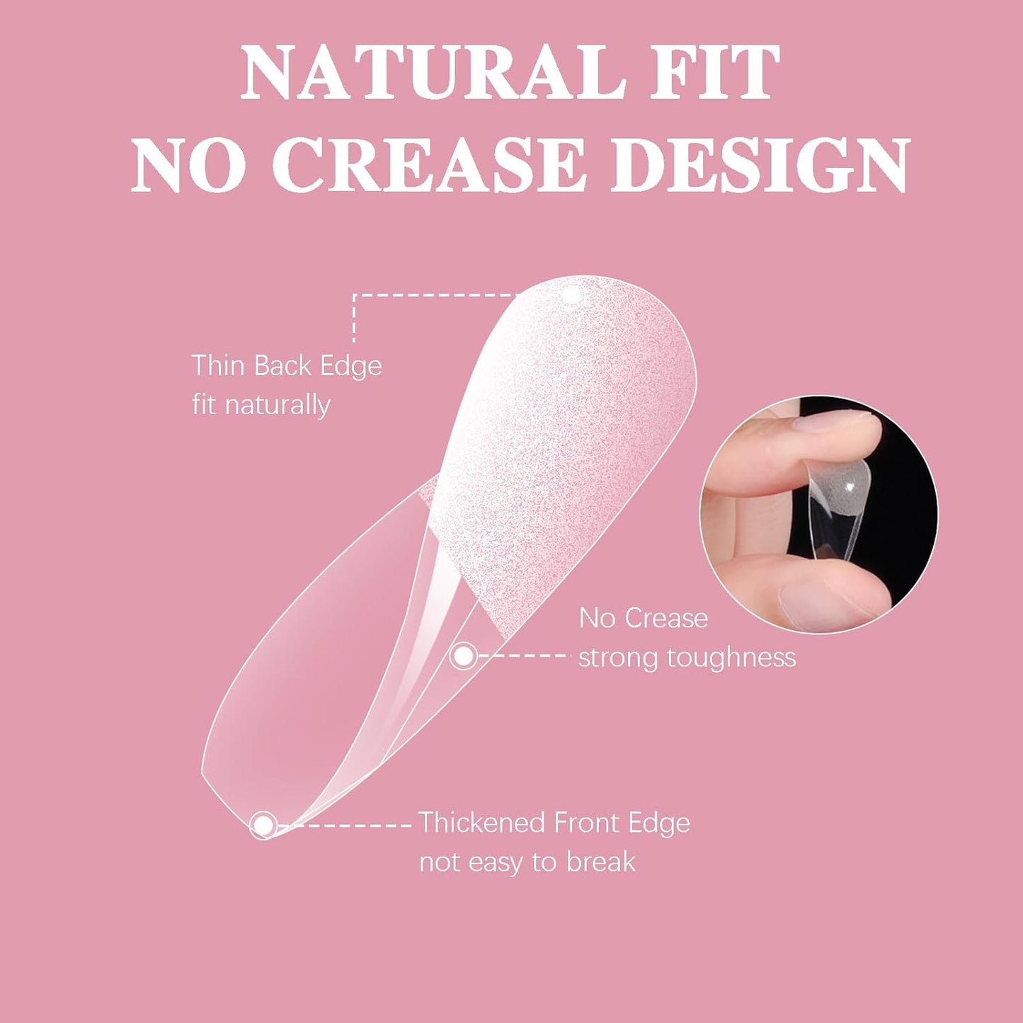 Extra Short Coffin Nail Tips, SSWSBYKE 300pcs 15 Sizes Gel Acrylic Nail Tips for Full Cover Pre-Shaped Fake Nails Tips Half Matte Press On Nails for Extension Home DIY Salon