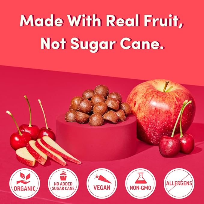 Llama Naturals Real Fruit Gummy Vitamins for Adults | No Added Sugar Cane | Whole Food Multivitamin Gummies | Women + Men | Vegan, Organic, Chewable | 120 ct, 30 Day Supply | Cherry