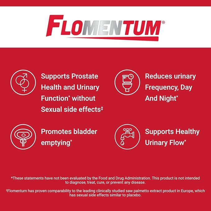 Flomentum® Saw Palmetto for Men Prostate Supplement | Prostate Support Supplement for Men's Health | USP Verified - Healthy Urinary Flow & Urinary Function - 320mg Once Daily (30 Count)