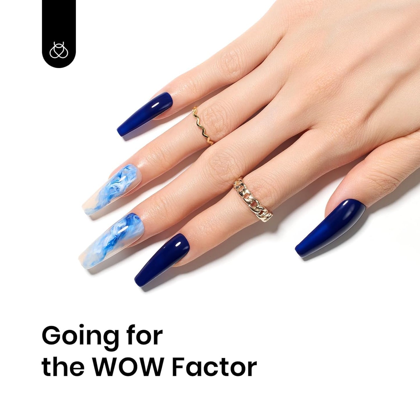 Beetles Navy Blue Gel Nail Polish, 15ml Midnight Ocean Dark Blue Soak Off Uv LED Nail Lamp Gel Nail Polish Manicure Salon and DIY at Home