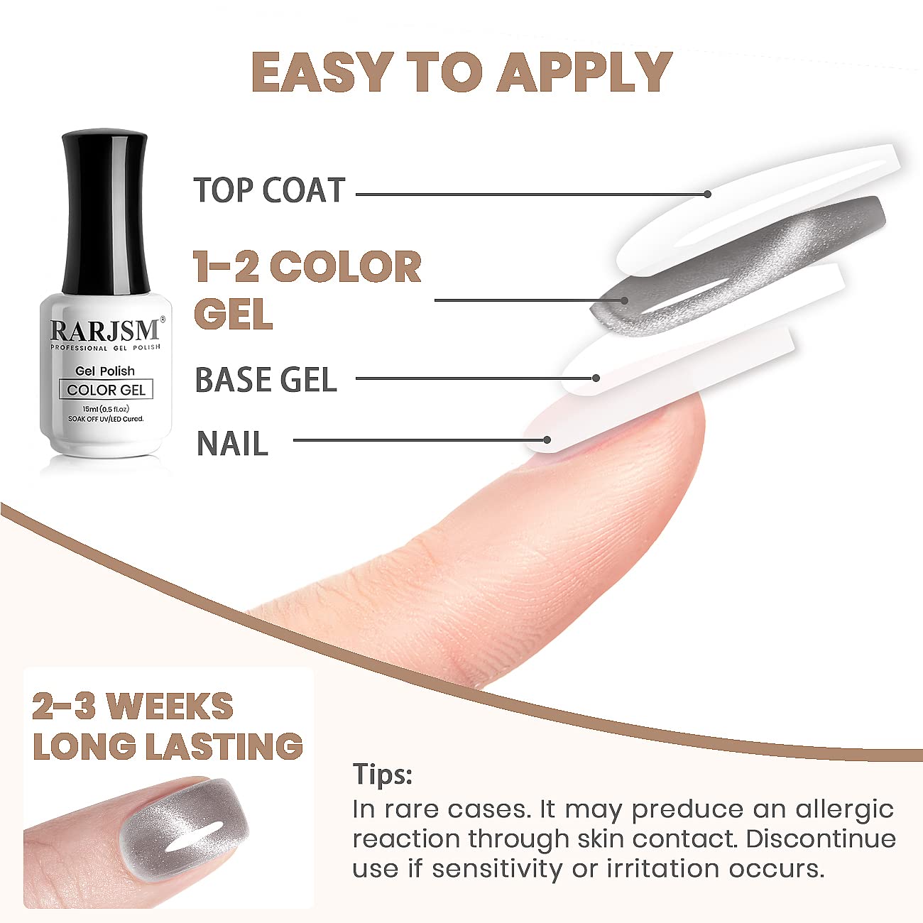 RARJSM Silver Cat Eye Gel Nail Polish 9D Cateye Galaxy Universal Glitter Shimmer Velvet Ice Gel Polish Single Bottle 15ml with Magnetic Stick UV LED Curing Requires Soak Off Home Salon DIY Manicure