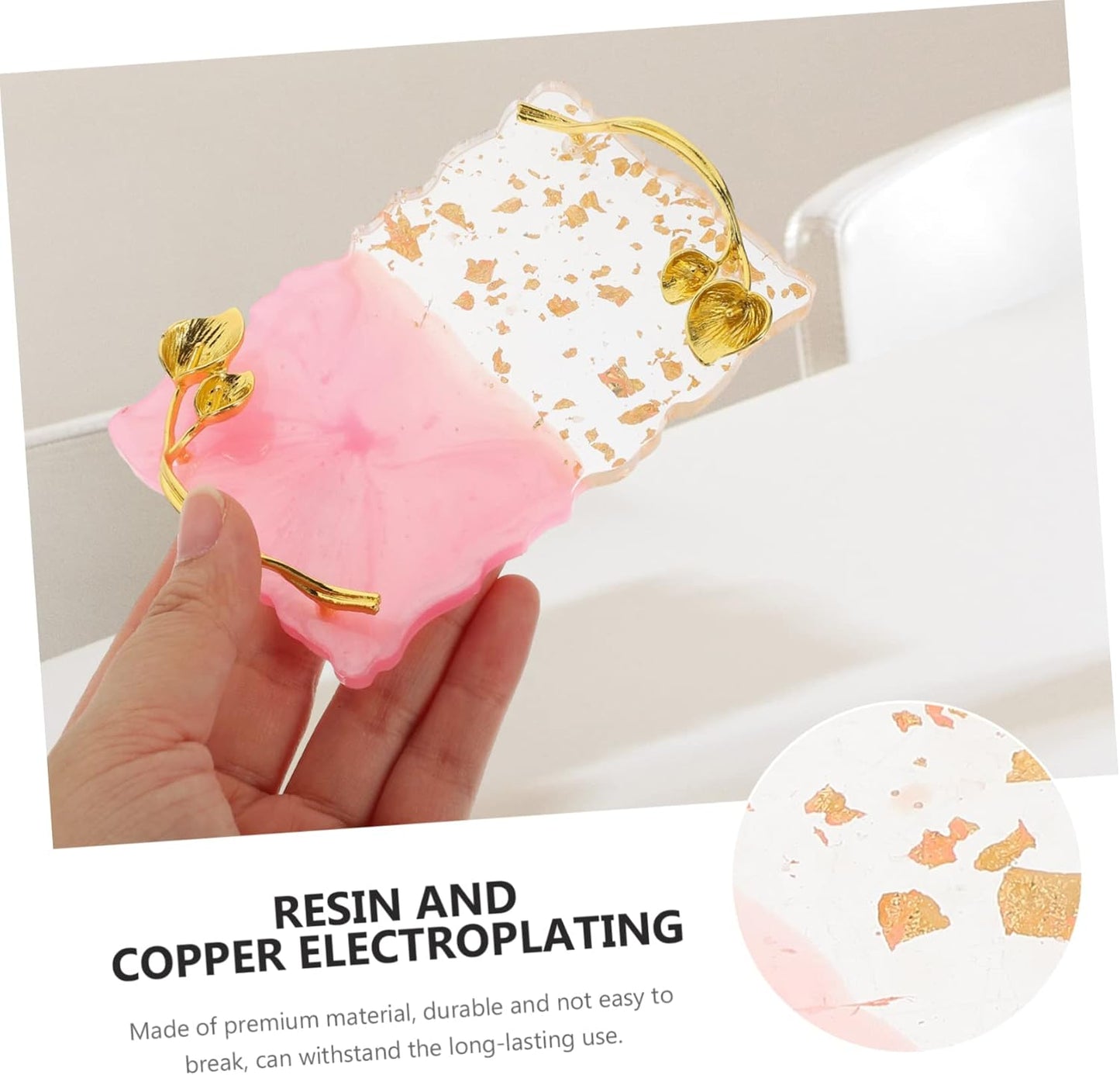 FOMIYES 2pcs Nail Palette Nail Art Gel Nail Art Palette Nail Tool Manicure Display Board Nail Polish Display Board Nail Color Palette Copper Plating Pink Makeup Mixing Plate Nail Art Plate