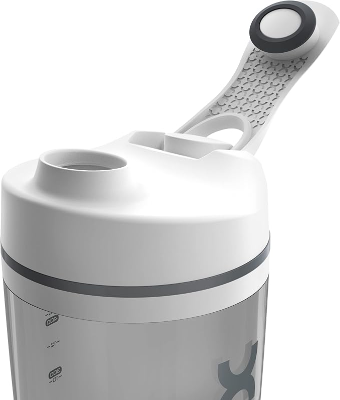 Promixx Original Shaker Bottle - Battery-powered for Smooth Protein Shakes - BPA Free, 20oz Cup (White)