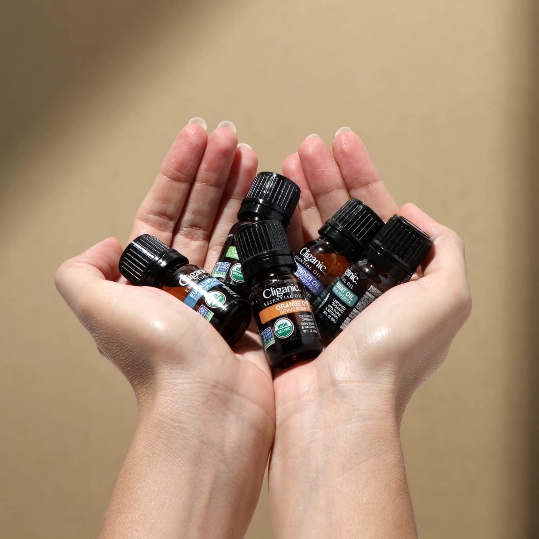 Cliganic Reinforce Essential Oil Blend - Natural Aromatherapy Oil for Diffuser Steam Distilled | Non-GMO Verified