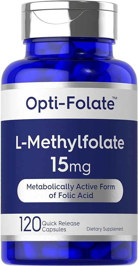 Carlyle L Methylfolate 15mg | 120 Capsules | Value Size | Max Potency | Optimized and Activated | Non-GMO, Gluten Free | Methyl Folate, 5-MTHF | by Opti-Folate