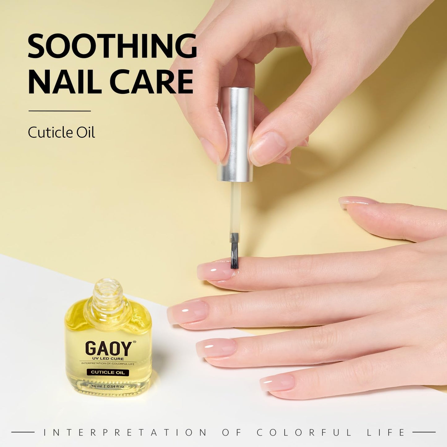 GAOY Gel Top Coat, Base Coat and Cuticle Oil Set, 3 Pcs 16ml Glossy No Wipe Combination for UV Light Cure Gel Nail Polish