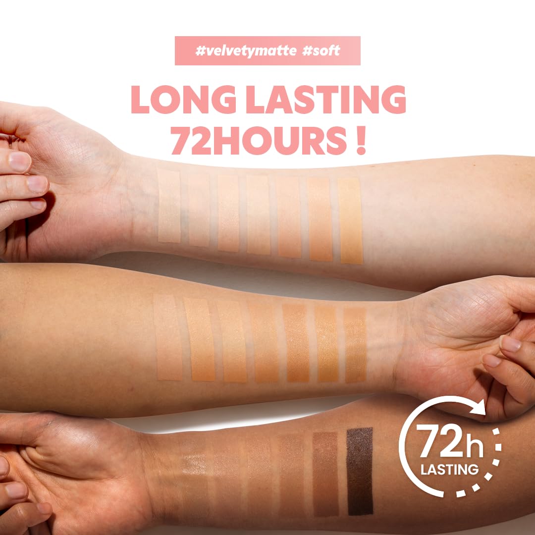 TIRTIR Mask Fit All Cover Pink Cushion Foundation | High coverage, Velvety Matte Finish, Lightweight, Flawless, Corrects Redness, Korean Cushion (#21N Ivory, Full Size, 0.63 Fl Oz)