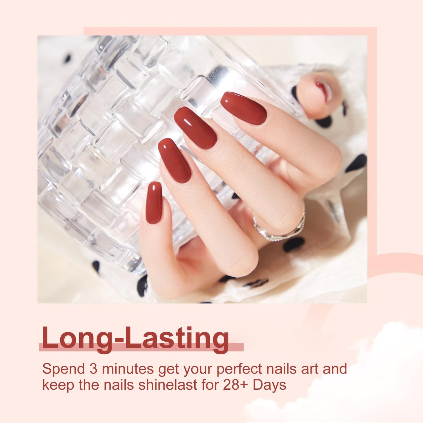 Major Dijit Quick Dry Nail Polish 12ml/0.41fl oz Brown Regular Nail Lacquer Fast Drying & Long Lasting Nail Polish Nail Art Effect for Nail Salon