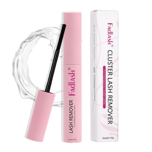 FADLASH Lash Glue Remover 5 ML for Cluster Lashes Soothing Oil Lash Remover Mascara Wand Eyelash Glue Remover Self Use at Home