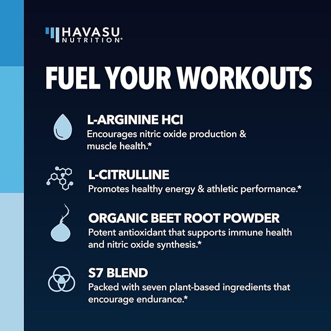 Pre Workout Powder - L Arginine Powder Nitric Oxide Supplement for Men and Women - Pre and Post Workout Support - L-Arginine L Citrulline and Beet Root Powder - Endurance and Performance - Unflavored