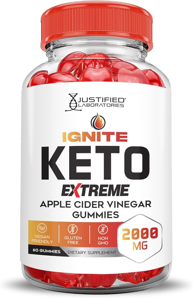 (2 Pack) Ignite Keto ACV Gummies Extreme 2000MG Advanced Ignite Keto Gummies Apple Cider Vinegar Formulated with Pomegranate Beet Juice Powder B12 Vegan Non GMO 120 Gummys