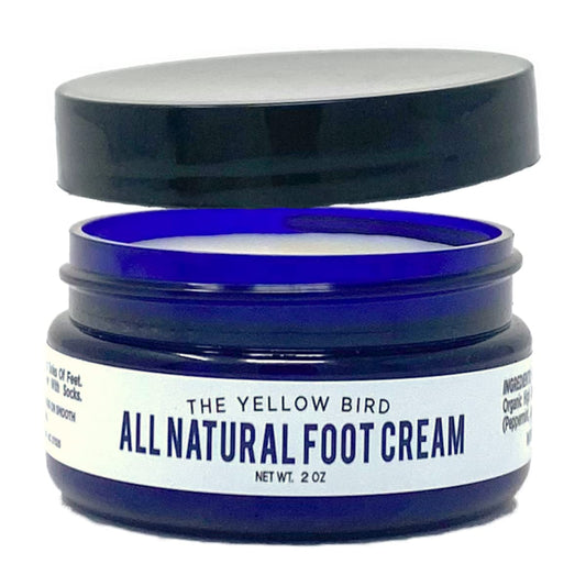 Yellow Bird Foot Cream – Hydrating Tea Tree Oil Foot Balm with Essential Oils. Natural Athletes Foot Treatment. Moisturizing Cracked Feet Repair & Callus Remover. Made In USA - 2 oz