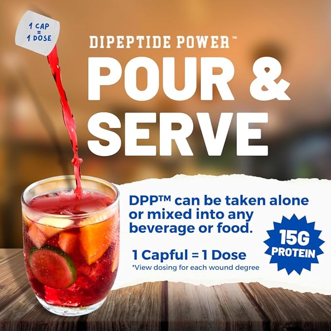 Nutritional Designs DPP Dipeptide Power Liquid Collagen & Whey Protein Supplement, Sugar-Free, Promotes Healthy Skin & Hair for Men & Women, Watermelon, Single Serve Packet, 1 oz (50 Packets)