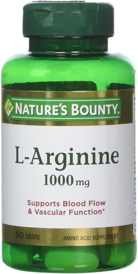 Nature's Bounty L-Arginine 1000 mg, 50 Tablets (Pack of 3)