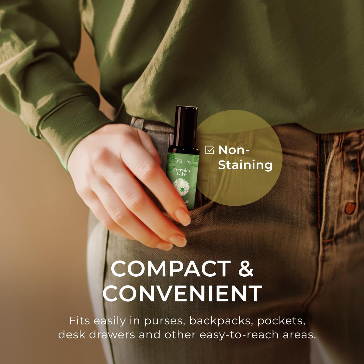 Gya Labs Deep Muscle Relief Essential Oil Roll on - Blended with Soothing Cinnamon, Energizing Ginger Oil & More - Natural Aromatherapy for Sore Muscles & Tension, Travel Size (0.34 Fl Oz)