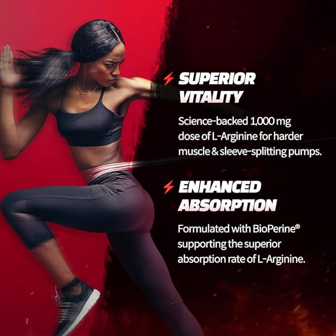 EXTREME Dual ARGININE Plus with Vitamin B Complex - Boost up Energy & Vitality for Men's Sports Performance (1,000mg x 120 Tablets, 2 Months Supply)