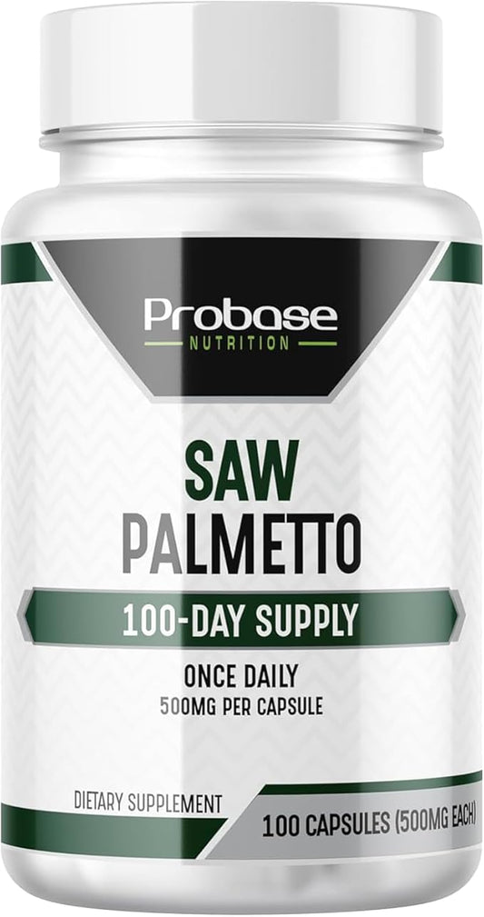 Saw Palmetto Extract Prostate Health Supplement for Men, Supports Prostate, Urinary, and Hair Health, 100 Capsules, 3+ Month Supply