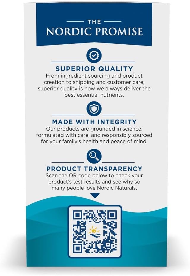 Nordic Naturals Omega-3, Lemon Flavor - 180 Soft Gels - 690 mg Omega-3 - Fish Oil - EPA & DHA - Immune Support, Brain & Heart Health, Optimal Wellness - Non-GMO - 90 Servings