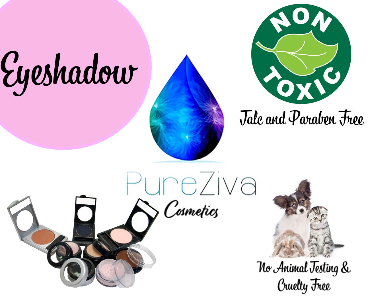 Graphite Grey Navy Smokey Shimmering Pressed Powder Single Vegan Eyeshadow; Talc, Paraben & Cruelty Free