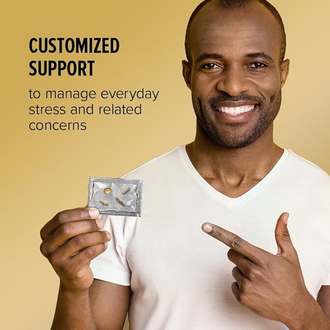 GNC Mega Men Stress Relief Vitapak, Stress & Cortisol Management, 30 Count