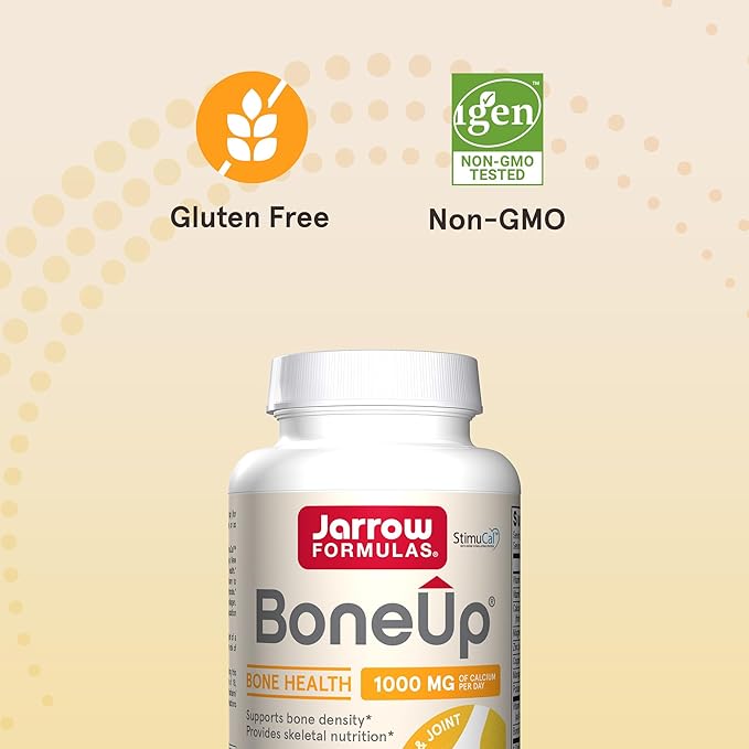 Jarrow Formulas BoneUp for Bone Density and Skeletal Nutrition, Includes Vitamin D3, K2 (as MK-7) and Calcium, 240 Capsules
