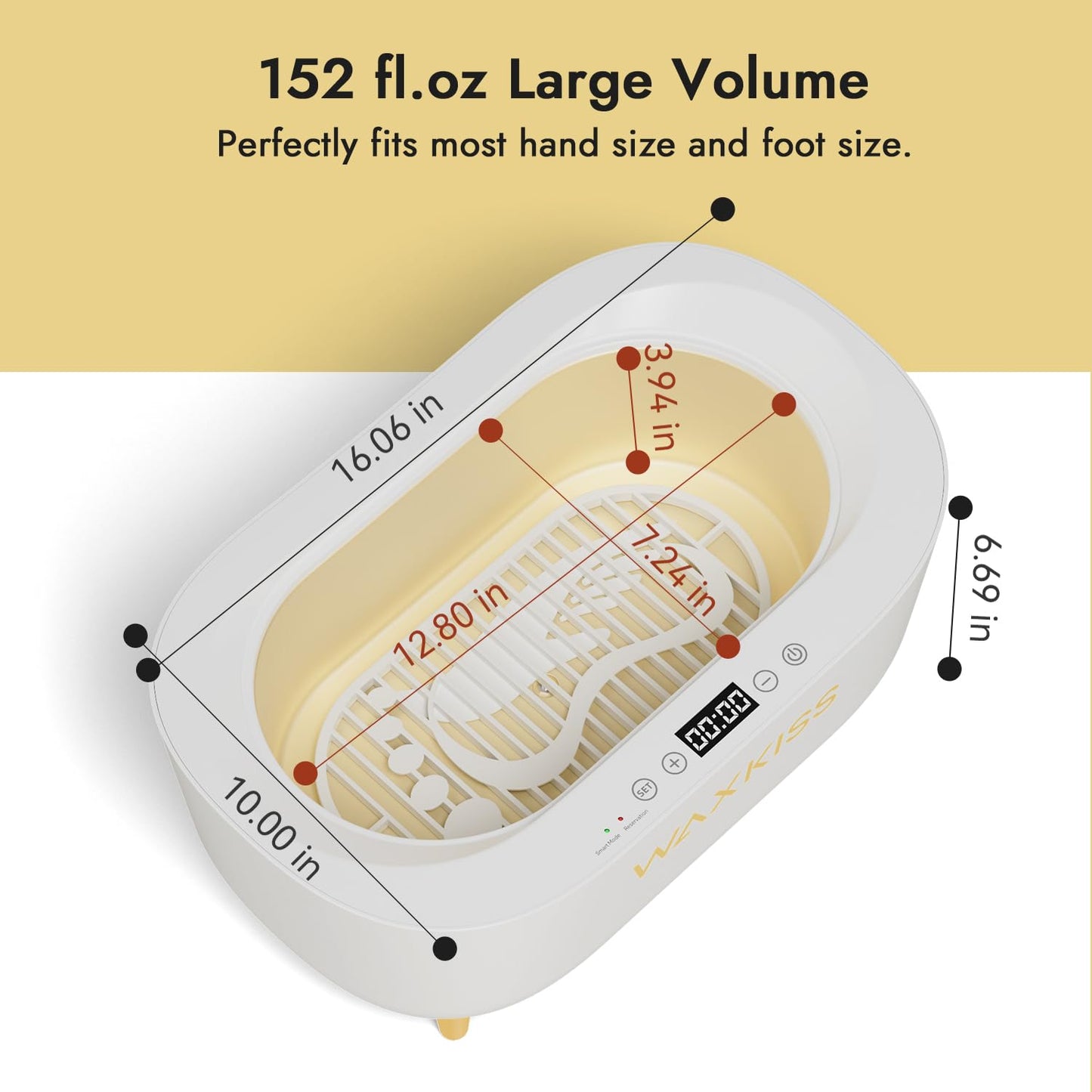 Waxkiss Intelligent Paraffin Wax Machine for Hands & Feet,Paraffin Wax Warmer for Professional Spa (A)
