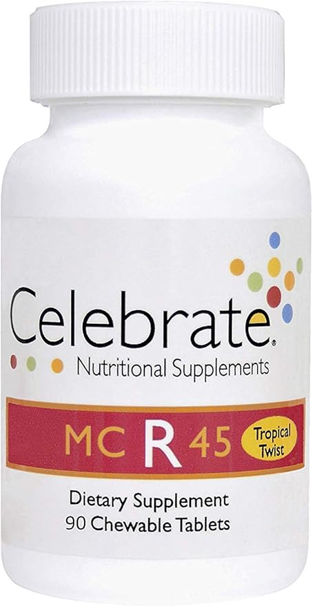 Celebrate Vitamins CelebrateONE 45 Chewables, 45mg Iron - One A Day Bariatric Multivitamin, Essential Vitamins & Minerals - Gastric Bypass & Sleeve Gastrectomy Supplement - Tropical (90 Tablets)