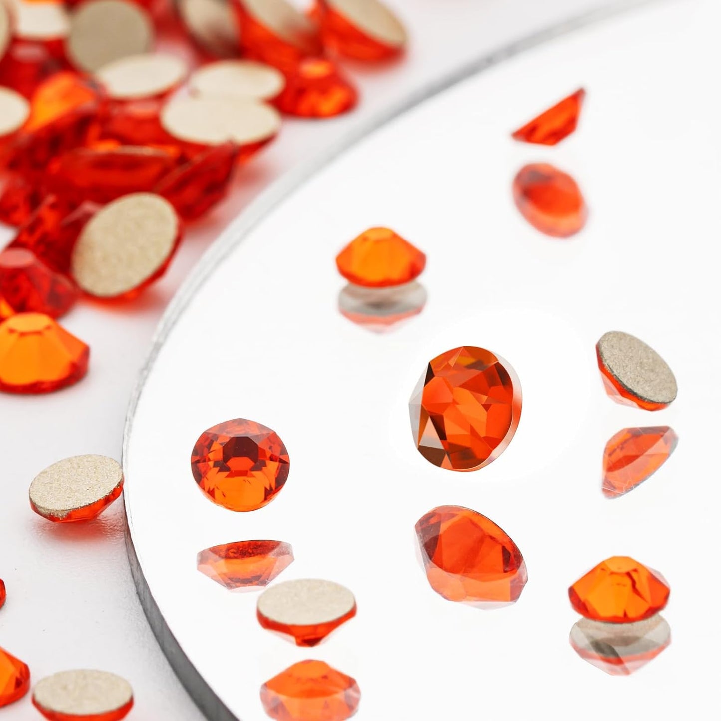 Novani Hyacinth/Orange Rhinestones 1440pcs Flat Back Round Rhinestone Style 2088 Sparkly Crystal Gemstones for Nail Art and Crafting SS20,4.6-4.8mm