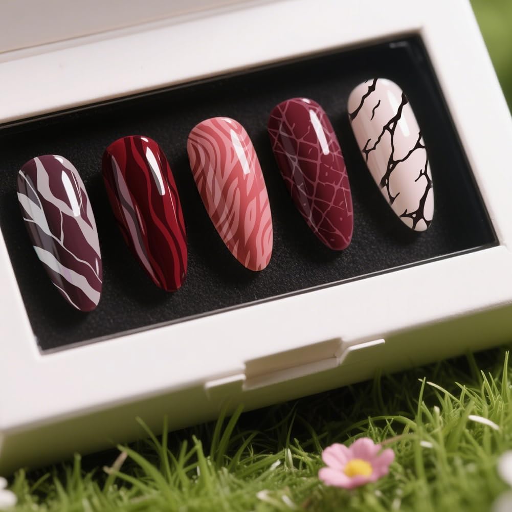 UNICRAFTALE 3Pcs Nail Stamp Plates Set Marble Striped Nail Art Stamping Template Texture Stamping Plate Image Nail Stencils Nail Art Plates with Nail Scraper for Women DIY Print Manicure Salon Design