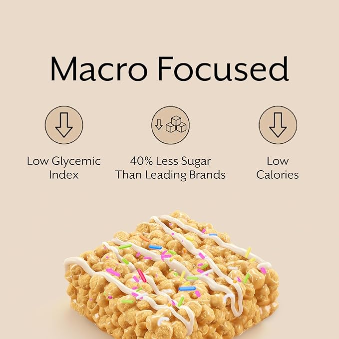 ProMix Nutrition Protein Puff Bars, 12-Pack - Madagascar Vanilla - Marshmallow Crispy Treat - Great Tasting & Healthy On The Go Snack - High Protein & Low Calorie - Non-GMO & Free From Gluten, Soy, & Corn.