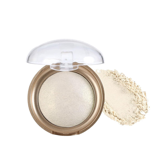 Baked Highlighter Contour Powder Sheer Pearl Shimmer Shades for Face Highlighter Makeup Brighten Up (302-Flashy)