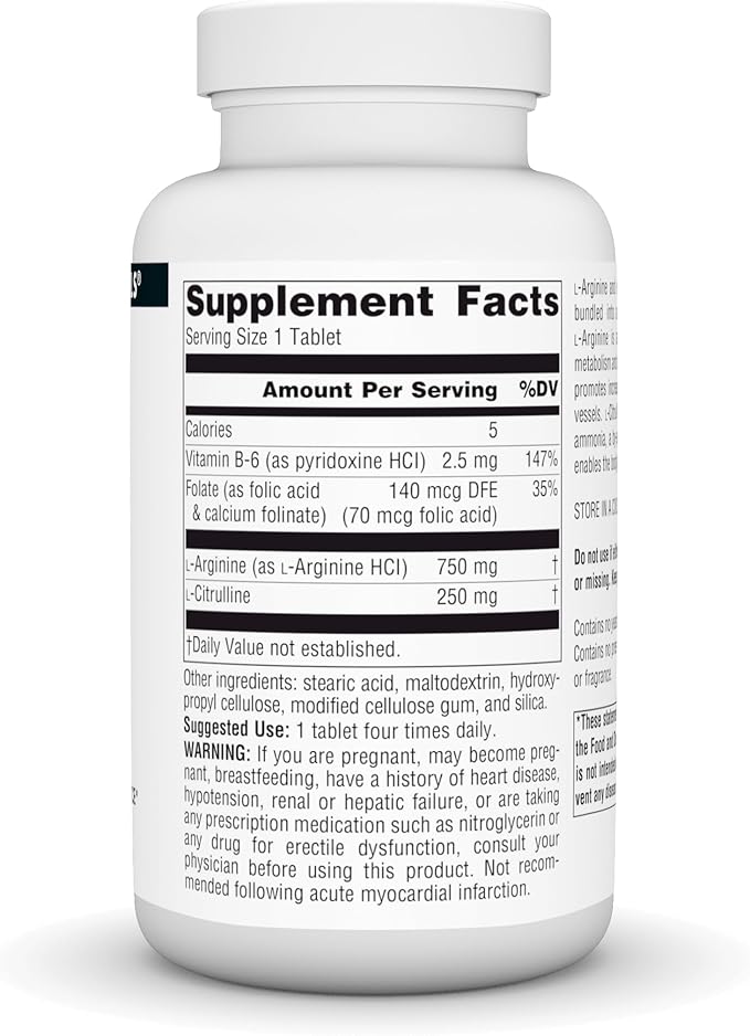 Source Naturals L-Arginine L-Citrulline Complex, 120 Tablets, 1000 mg