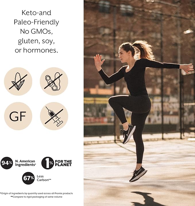 Promix Collagen Peptides, Unflavored, 2.5lb Bulk - Hydrolyzed Collagen Protein Promotes Healthy Skin, Bones, Joints & Recovery Support - Add to Shakes, Smoothies, Beverages & Baking recipes.