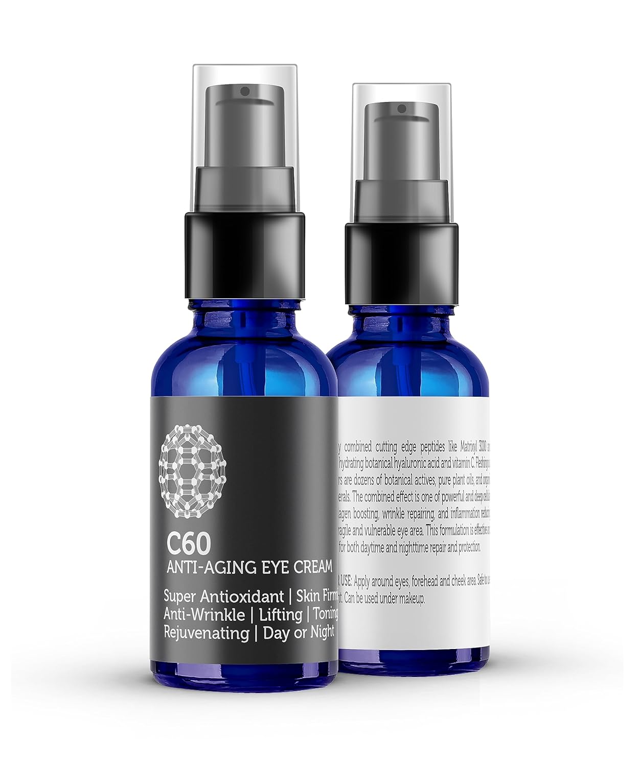 C60 Complete Skin Care Solution - Anti Aging Moisturizer, Mask, Eye Cream and Serum with Carbon 60 Superantioxidant - Brightening for Dark Spots, Even Skin Tone, Eye Area, Fine Lines & Wrinkles