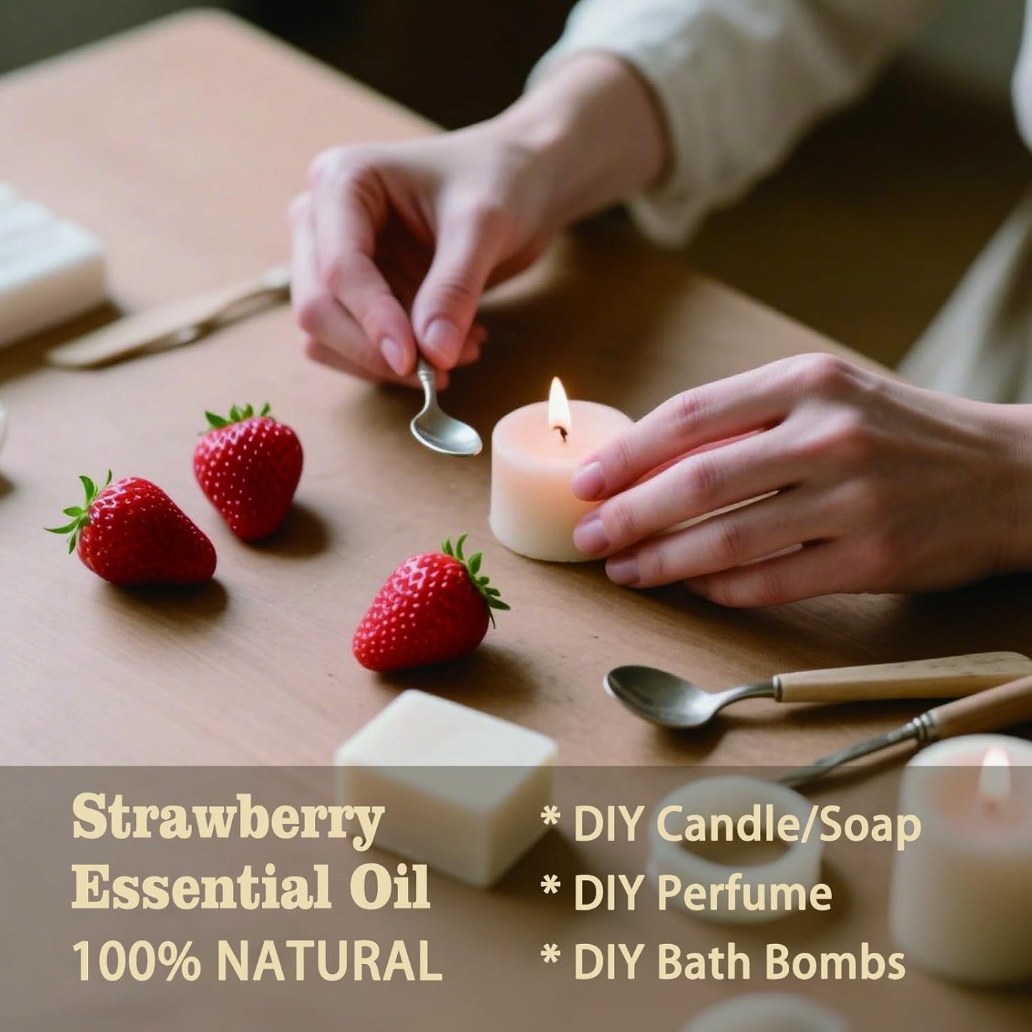 Strawberry Fragrance Oil-Strawberry Essential Oil 8.33oz (250ml)-100% Pure Natural Scent for Diffusers, Candles, Soap Making & Aromatherapy | Relaxing Home & Gift Essential Oil for Bath, Massage