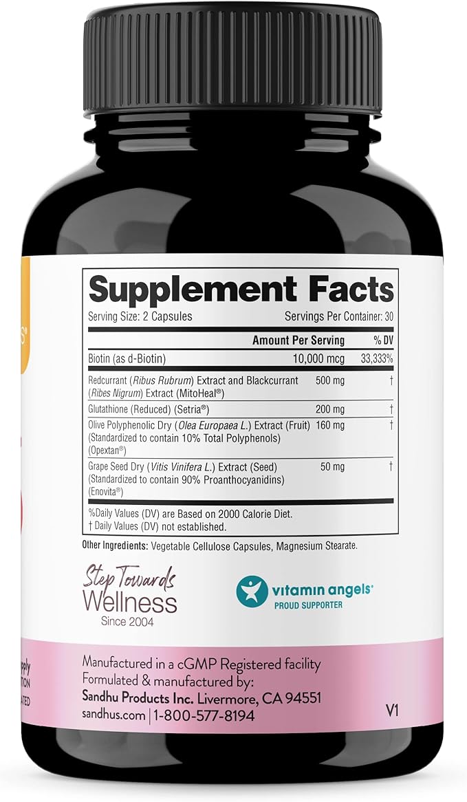 Sandhu's Beauty5 Capsules|60 Vegetarian Capsules| 30 Servings|Skincare Supplement| Supplement for Hair, Skin & Nail- Supports Collagen Synthesis| Keto & Vegan Friendly