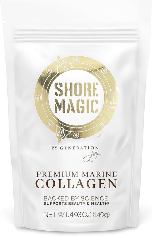Premium Marine Collagen Powder with Type I II III and IV, Hydrolyzed Peptides for Women and Men, Sourced from Wild Fish, Certified Kosher, Unflavored, Sustainable 4.93 Oz Pouch
